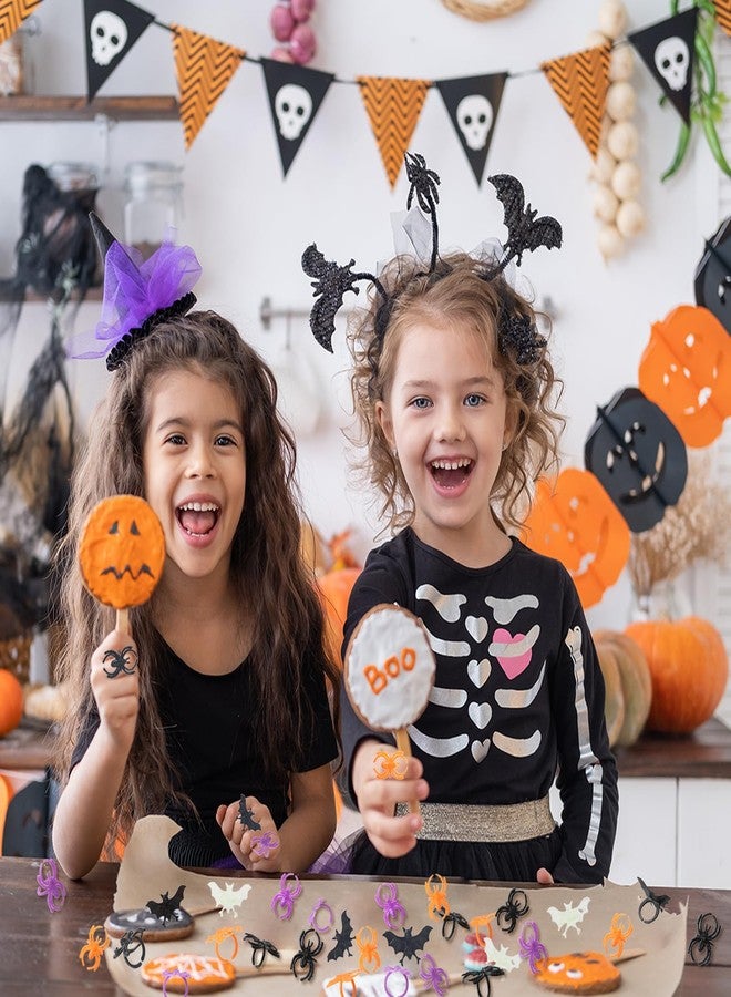 JXITON 150pcs Halloween Spider Rings Bat Ring,Colorful Plastic Spider & Bat Finger Rings Trick or Treat Toy Gifts for Halloween Costume Accessories Party Decoration - Image 4